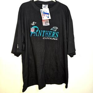 NWT Vintage Carolina Panthers black t- shirt. Size XL